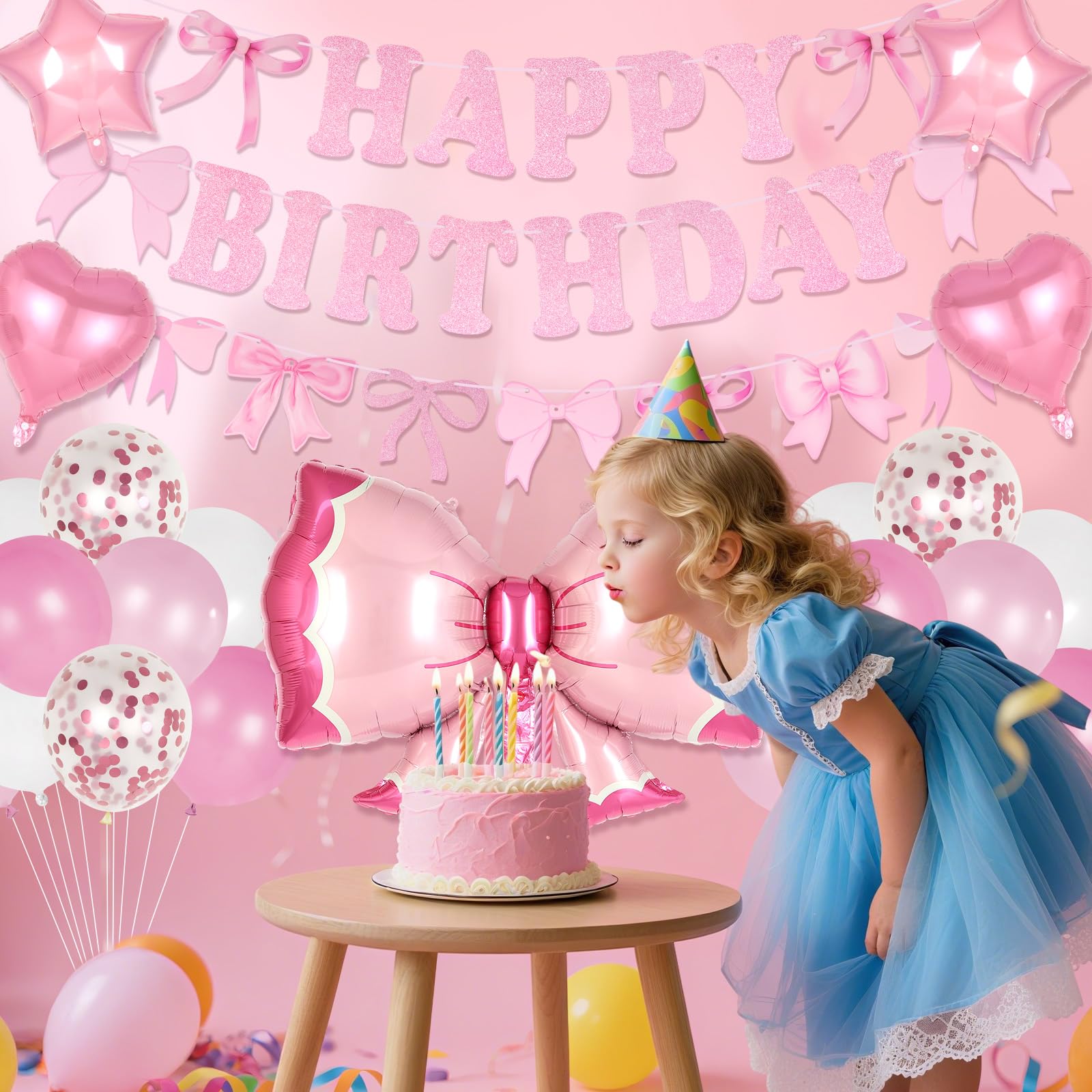 22 inch pink star foil balloons
