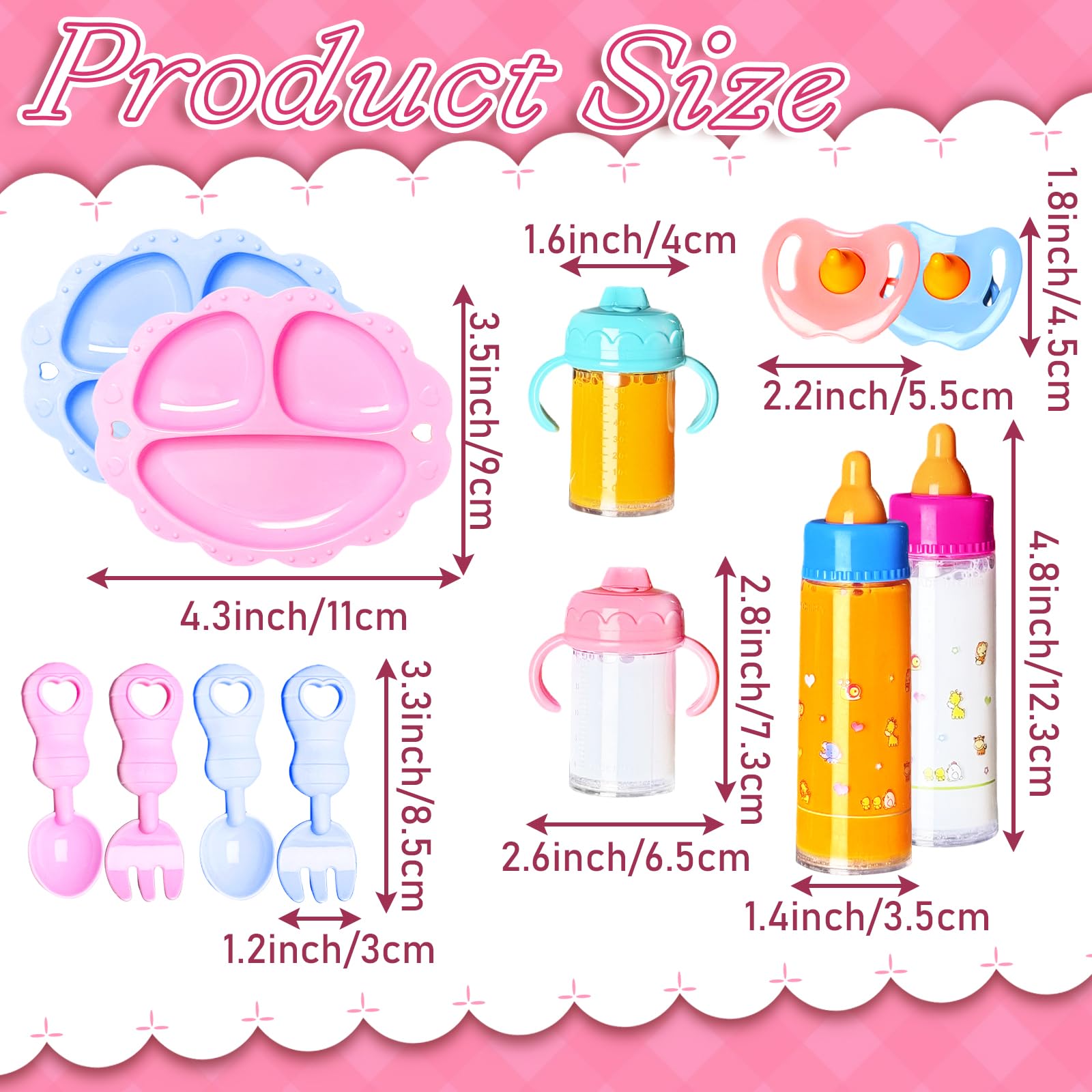 Pink storage bag included with the doll feeding set