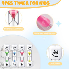 Toothbrush timer for kids blue 4pcs