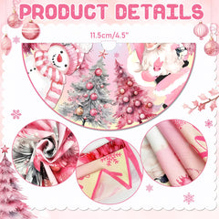 Hides tree stand and cords on pink tree skirt