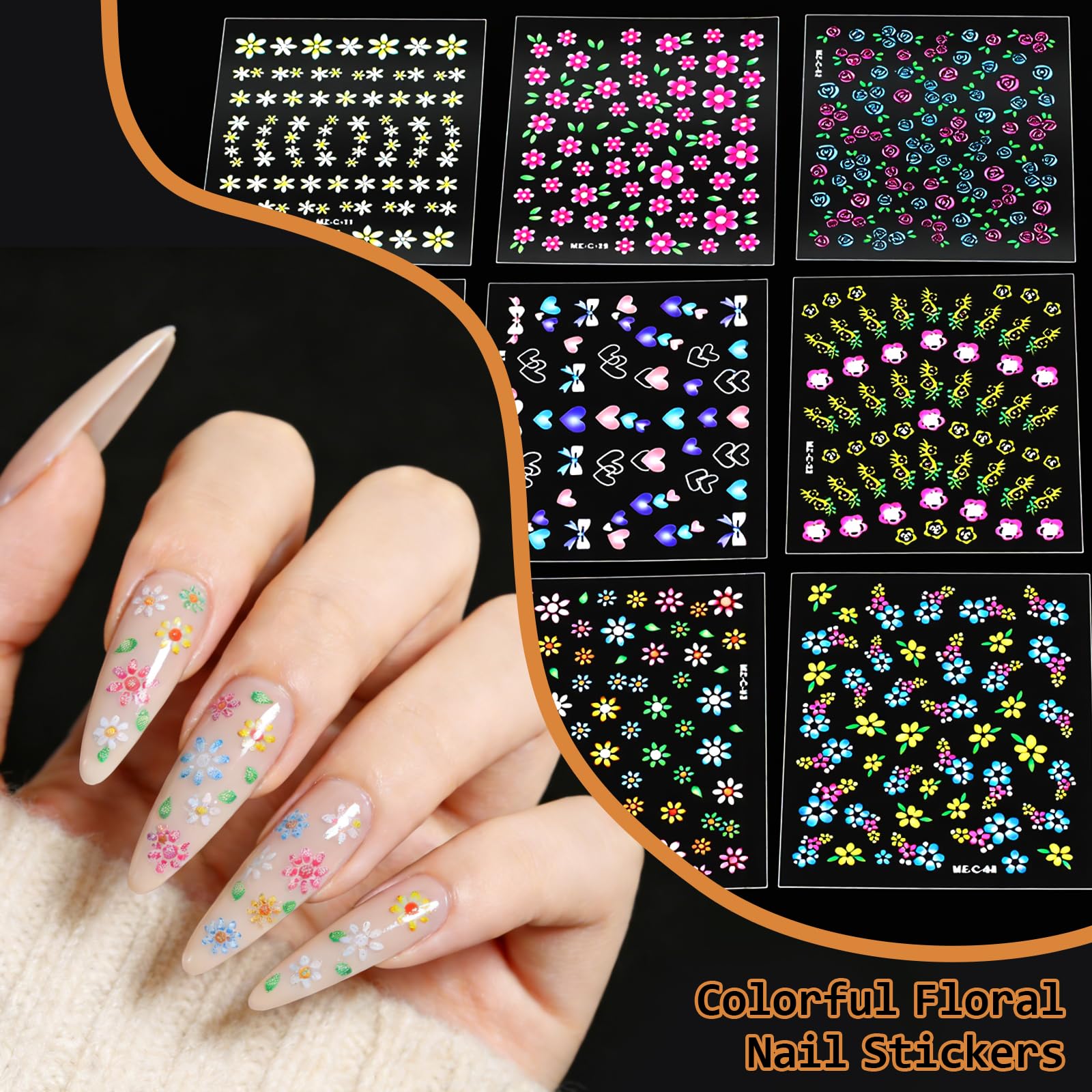 Eco-friendly non-toxic nail decals for DIY art
