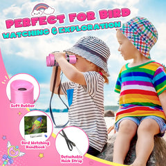 Unicorn Binoculars Toys for Kids pink color with carrying bag