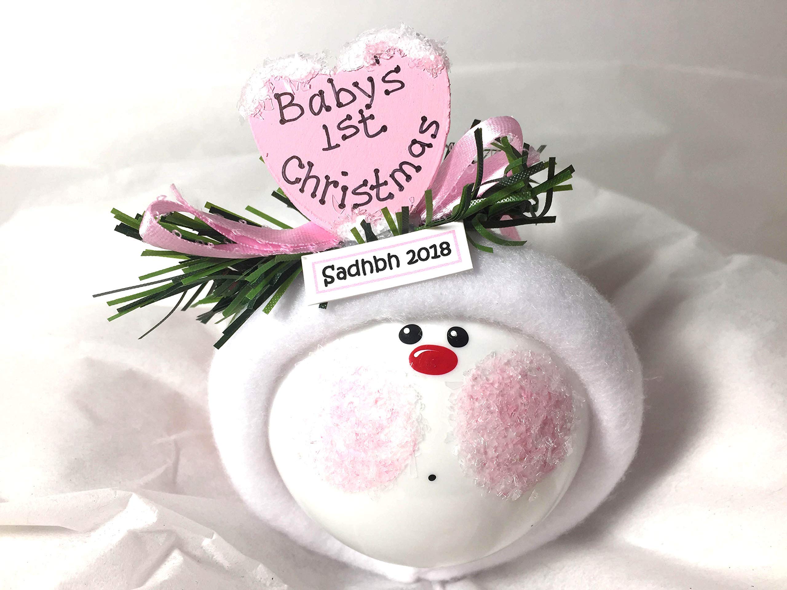 Hand painted glass ornament with ribbon and gift box Townsend Custom Gifts