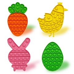 Pinkiwine Easter Pop Fidget Toys yellow chick style four pack