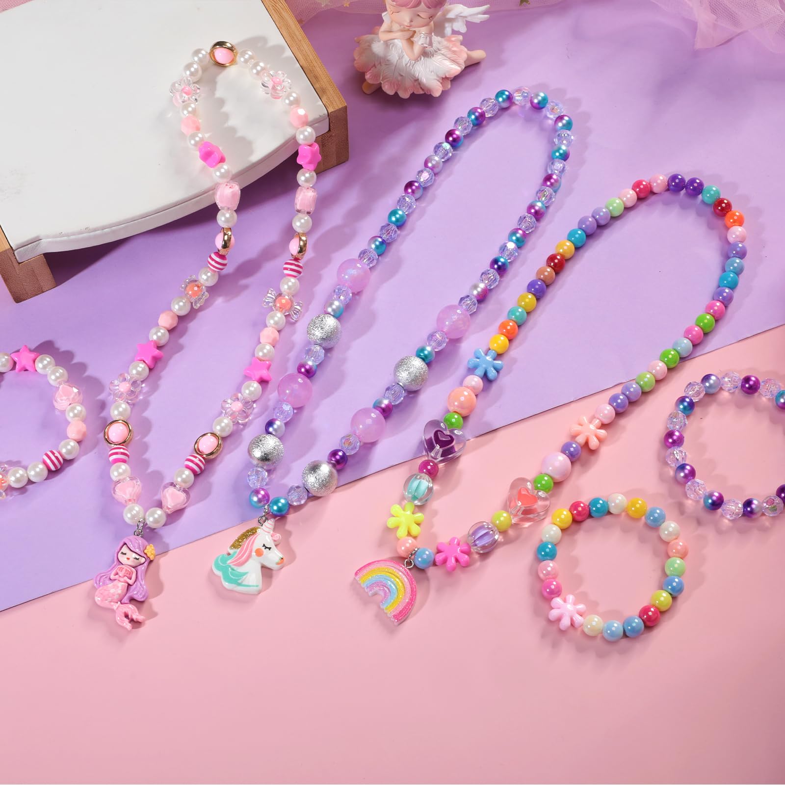 Three piece set ages 3 to 8 years old girls jewelry