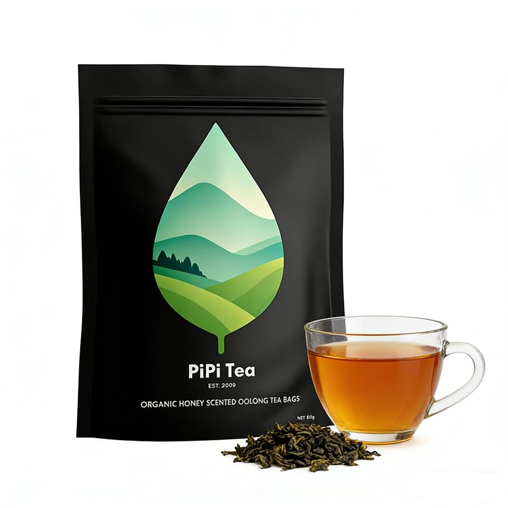 PipiTea Organic Oolong Tea Bags box front view
