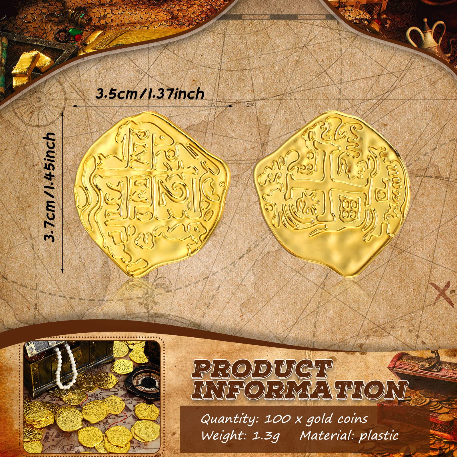 Coin size 3.5 x 3.7 cm weight 1.3 g
