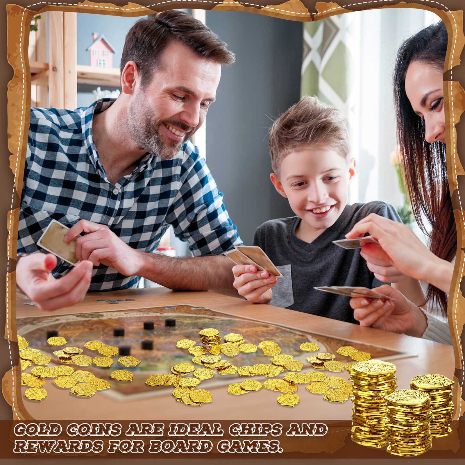 Pirate themed party coins for stage props