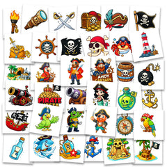 2x2 inch pirate tattoo designs ships chests coins