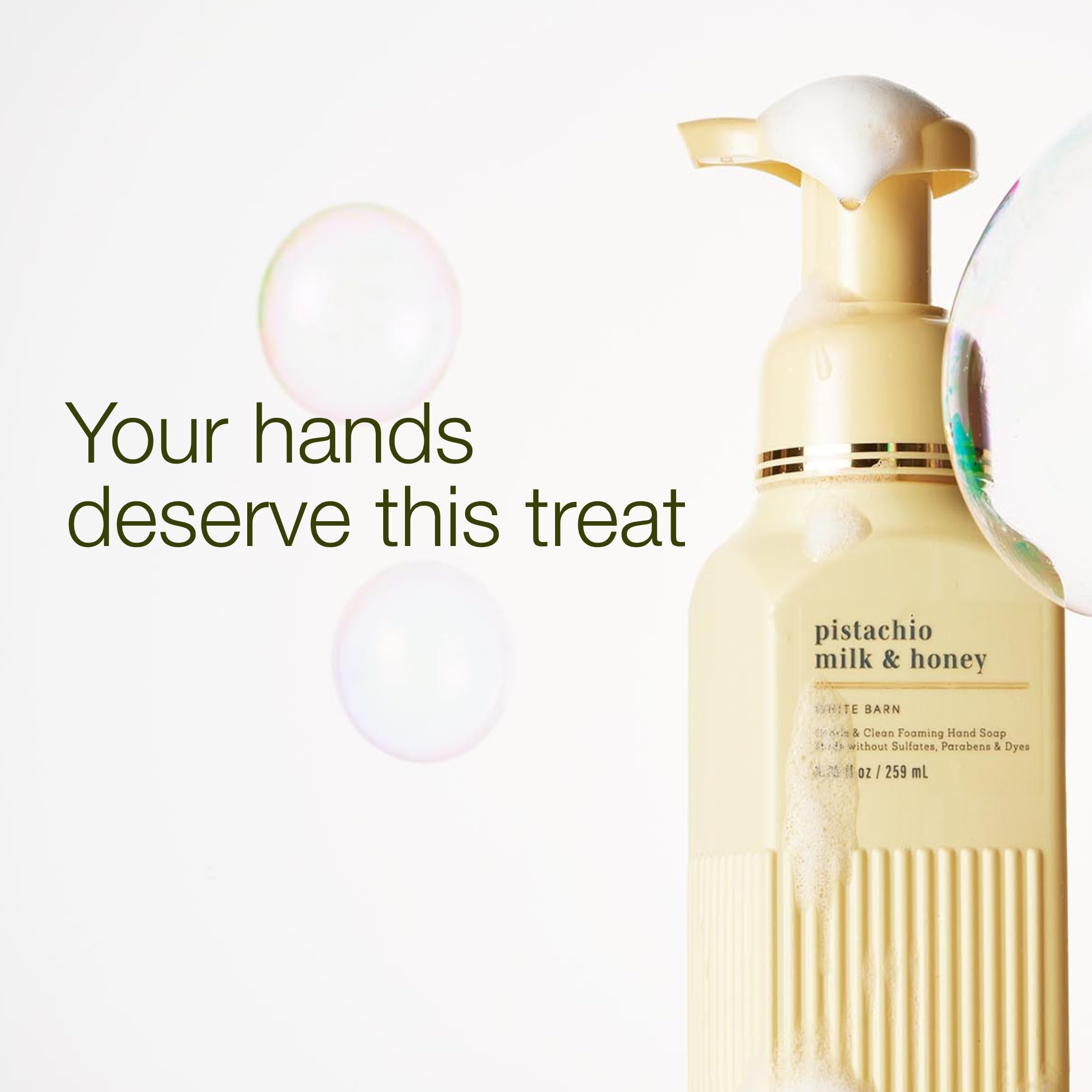 Pistachio Milk Honey hand soap from Bath & Body Works foaming formula