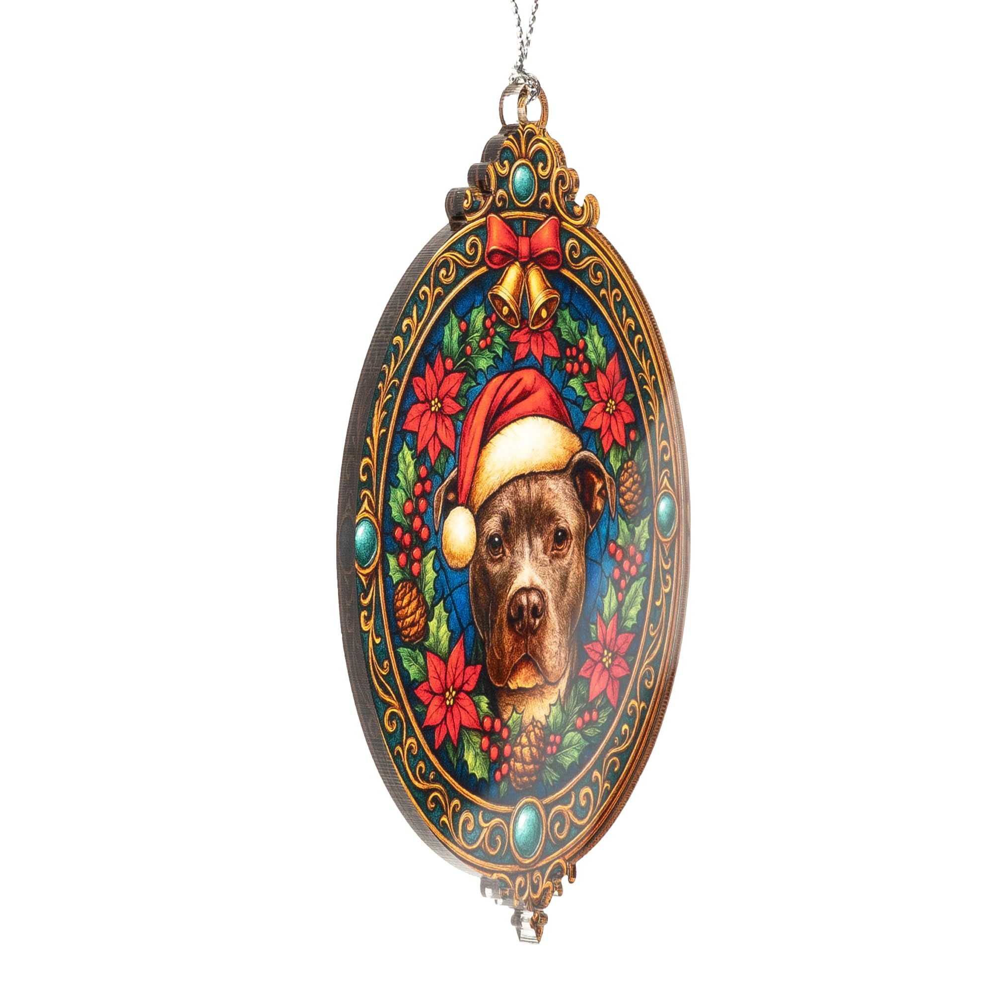 White elephant gifts themed Pitbull Ornament packaging