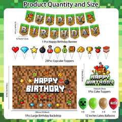 20 latex balloons for Pixel Game birthday party