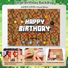 24 cupcake toppers for Pixel Game celebration