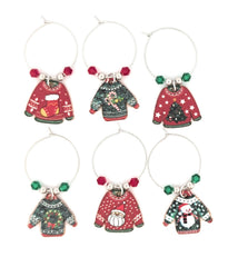 Holiday glass markers for wine glasses Pixie