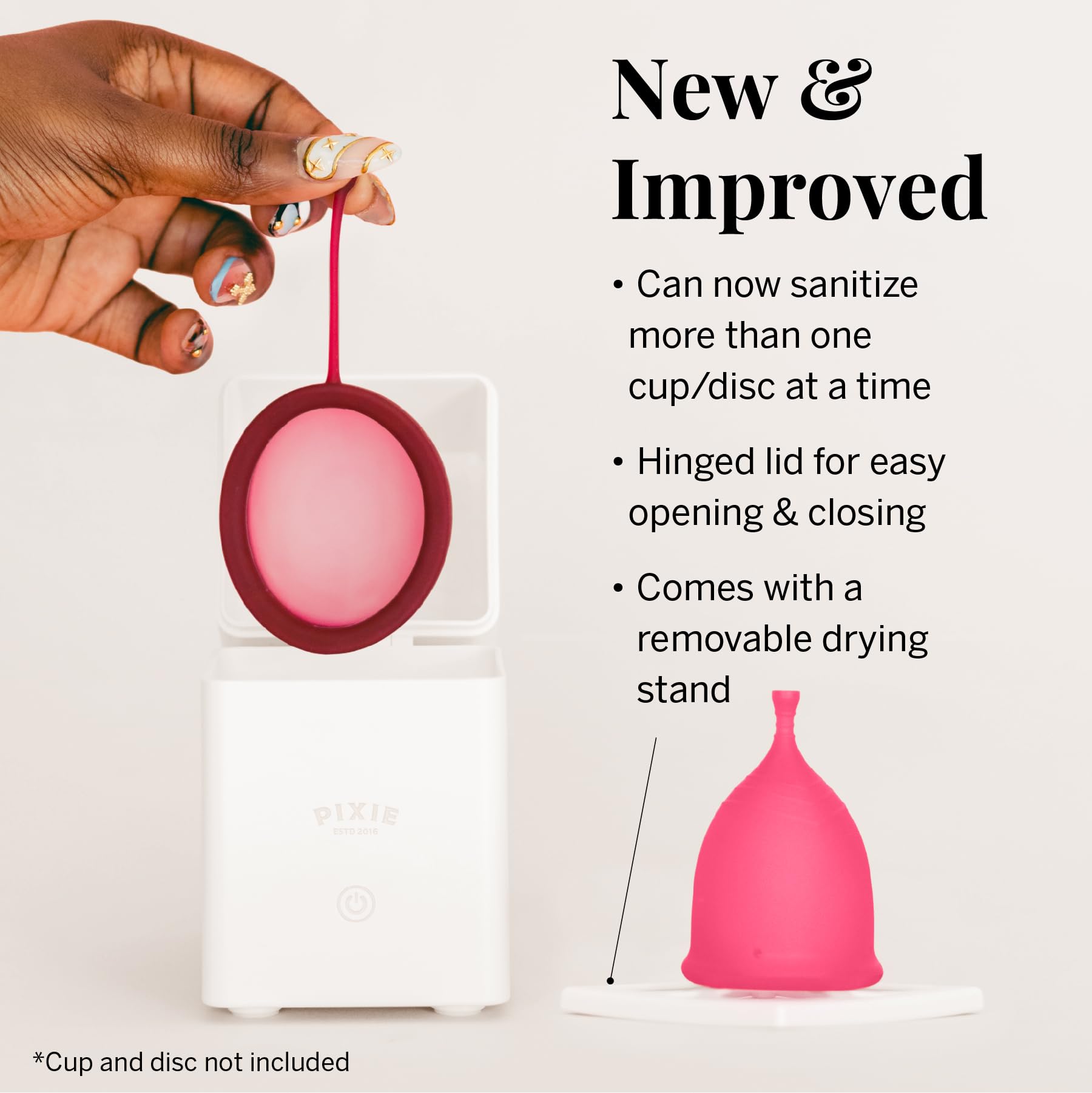 BPA-free label on Pixie steam cleaner close up