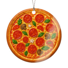 Pizza Ornament 2025 pepperoni pizza Christmas ornament for food lovers