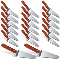 Pizza pie server 20-pack stainless steel blade wooden handle