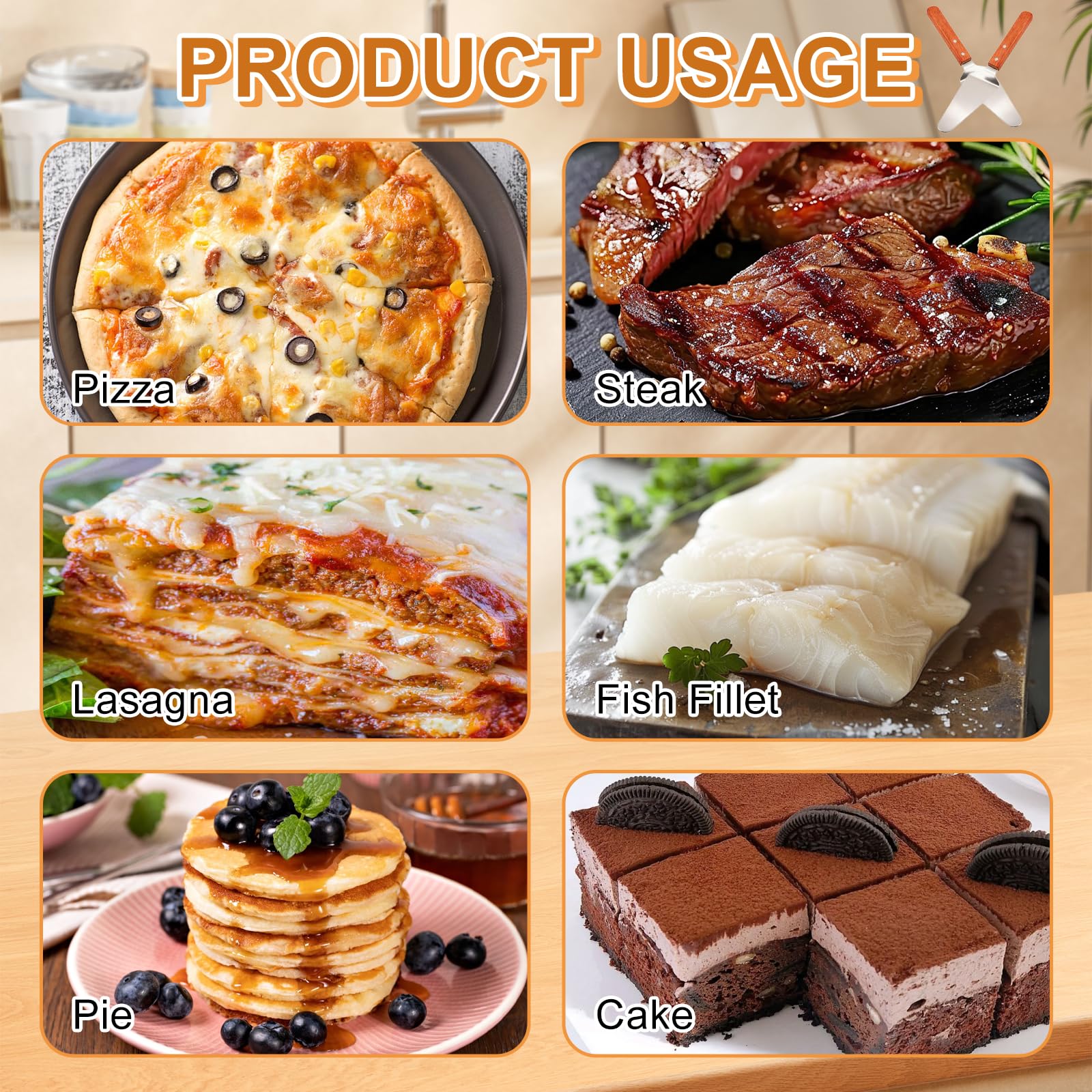 Pizza spatula dessert server for cake and tart