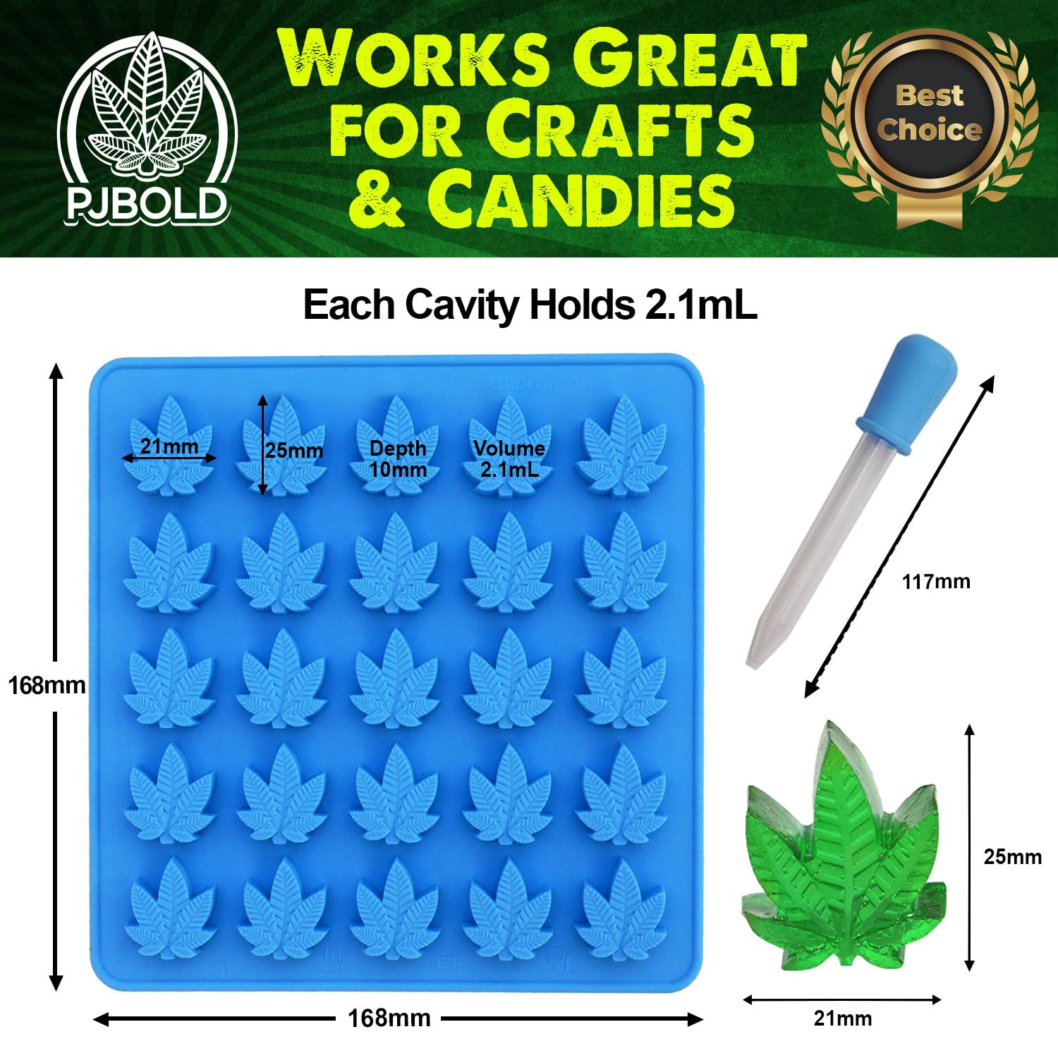 PJ BOLD silicone candy mold kit 3 pack product close up