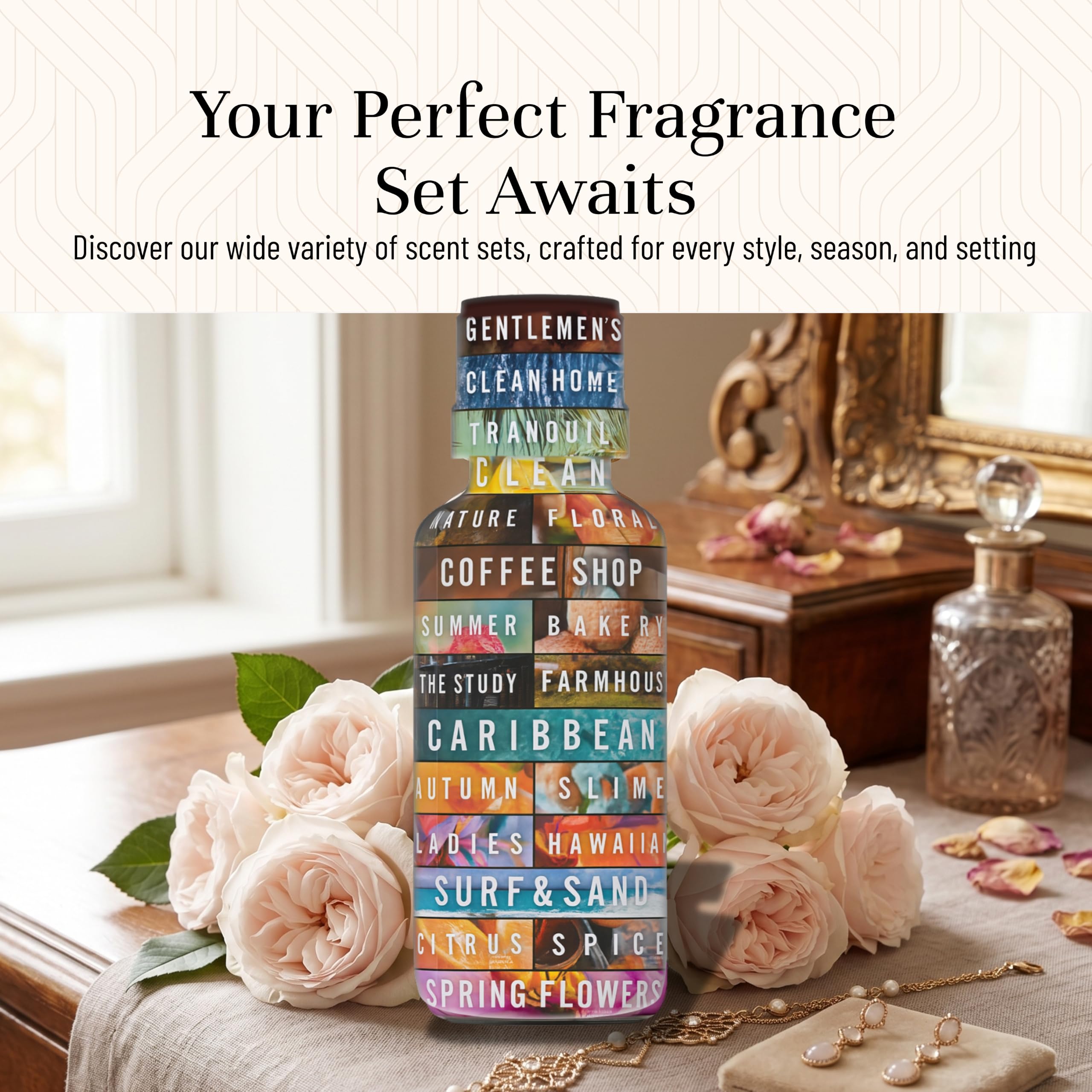 Rose Scented Oil 30ml packaging and contents