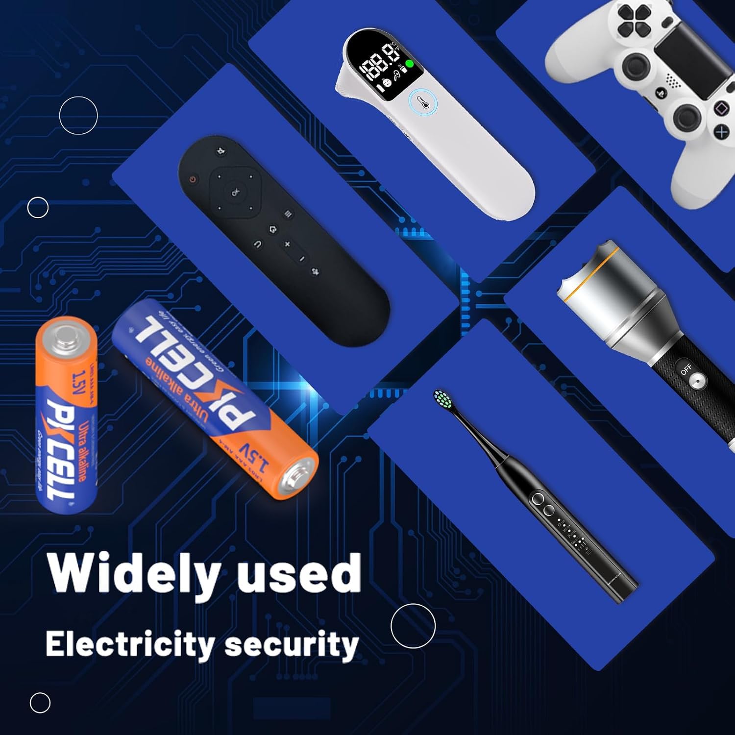 PKCELL 9V battery 4 count image