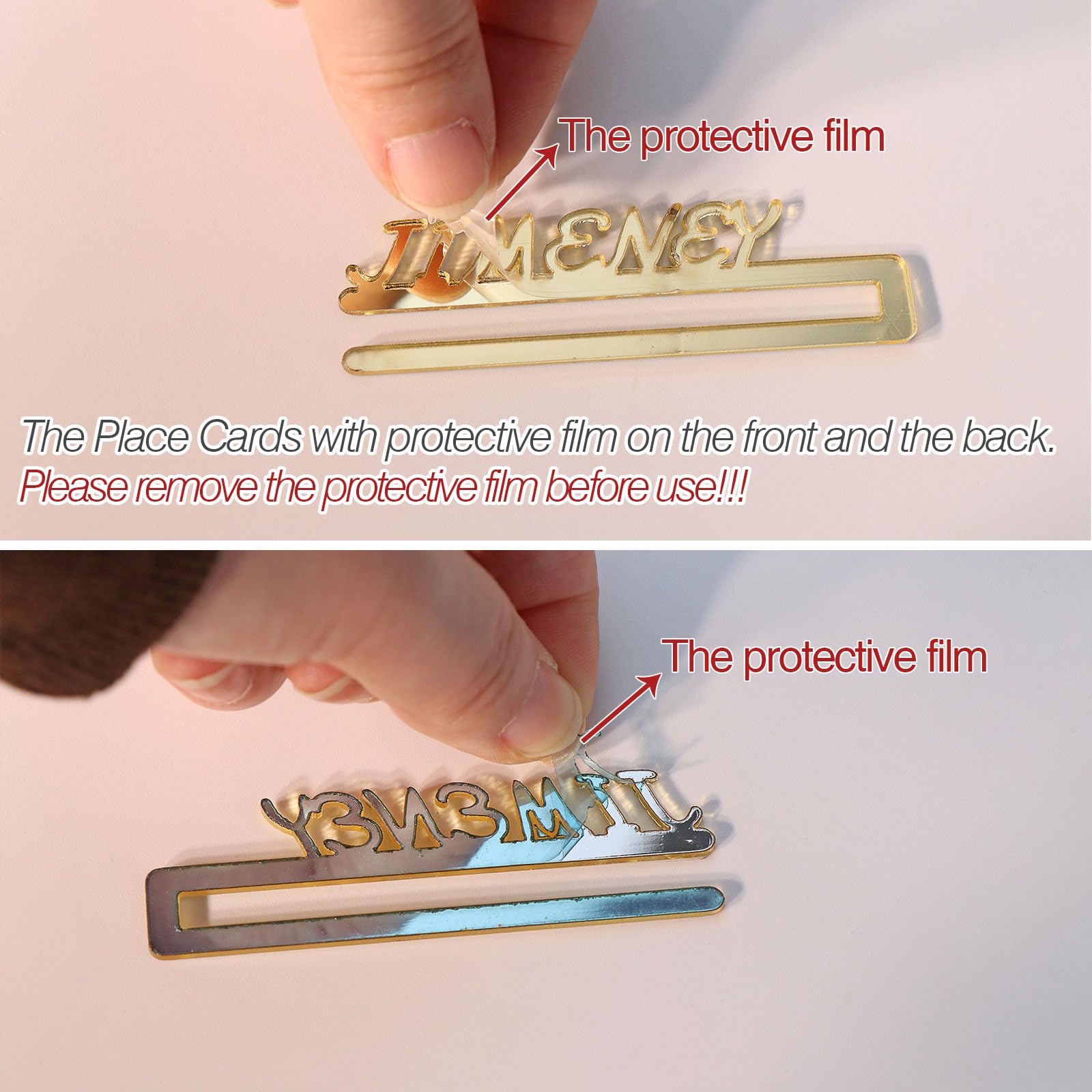 Place cards for birthdays and events seating