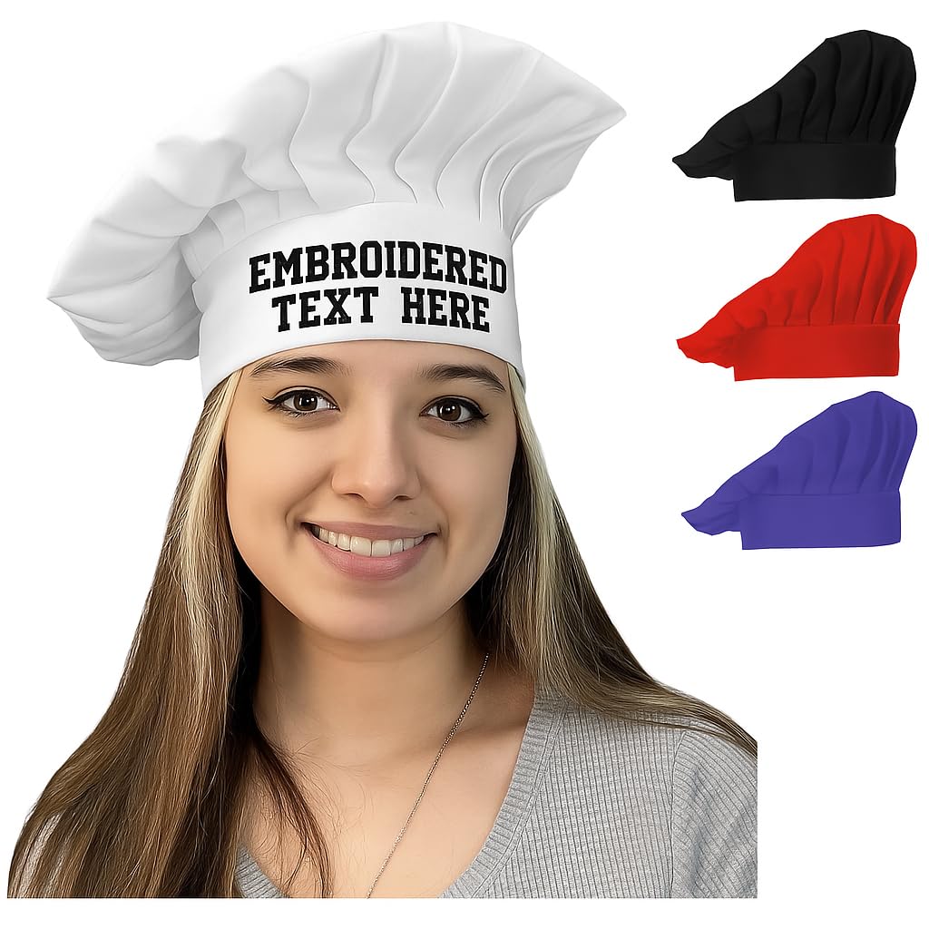 Embroidery close up PLACE4PRINT personalized chef hat