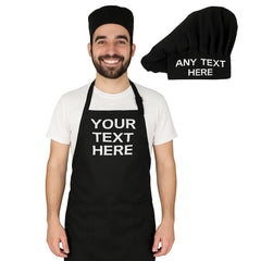 PLACE4PRINT embroidered apron set for adults