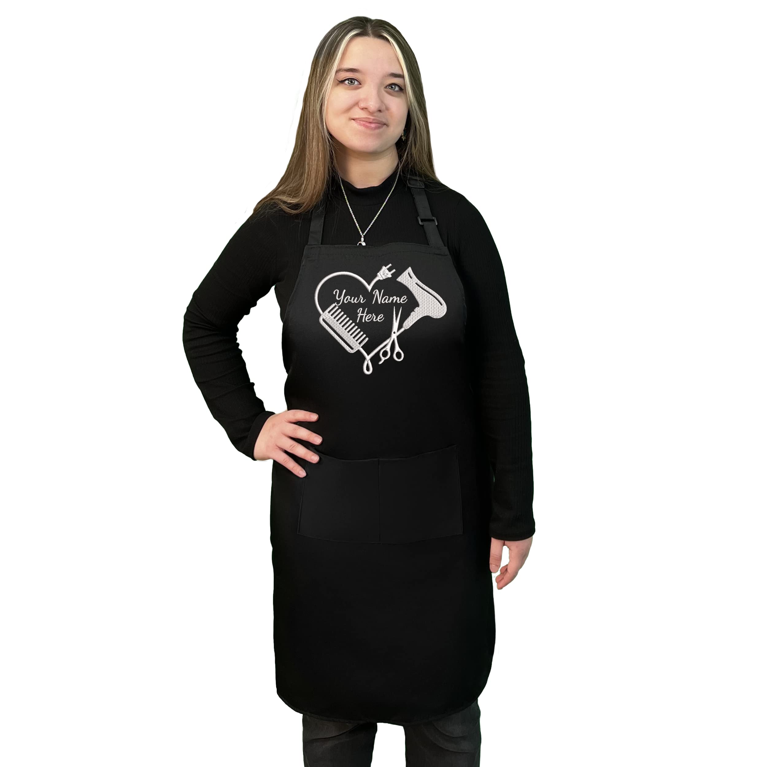 Place4Print Hair Stylist Apron Embroidered with tool pockets