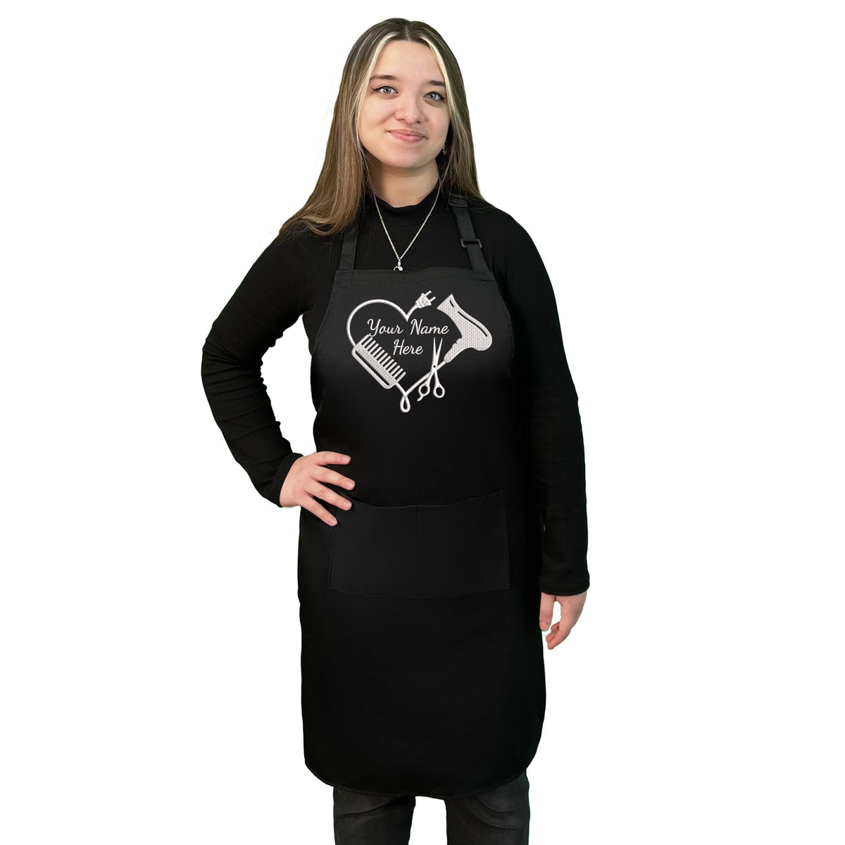 Place4Print Hair Stylist Apron Embroidered with tool pockets