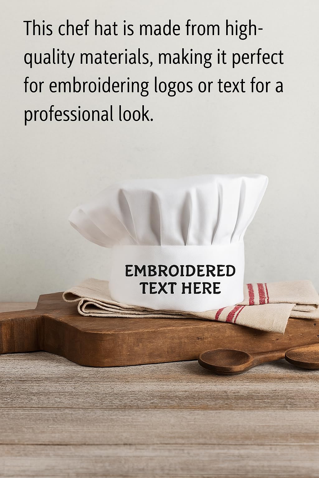 PLACE4PRINT chef hat font and thread color customization