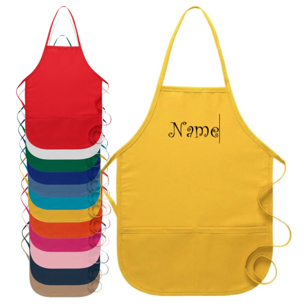 PLACE4PRINT personalized kids apron embroidery closeup