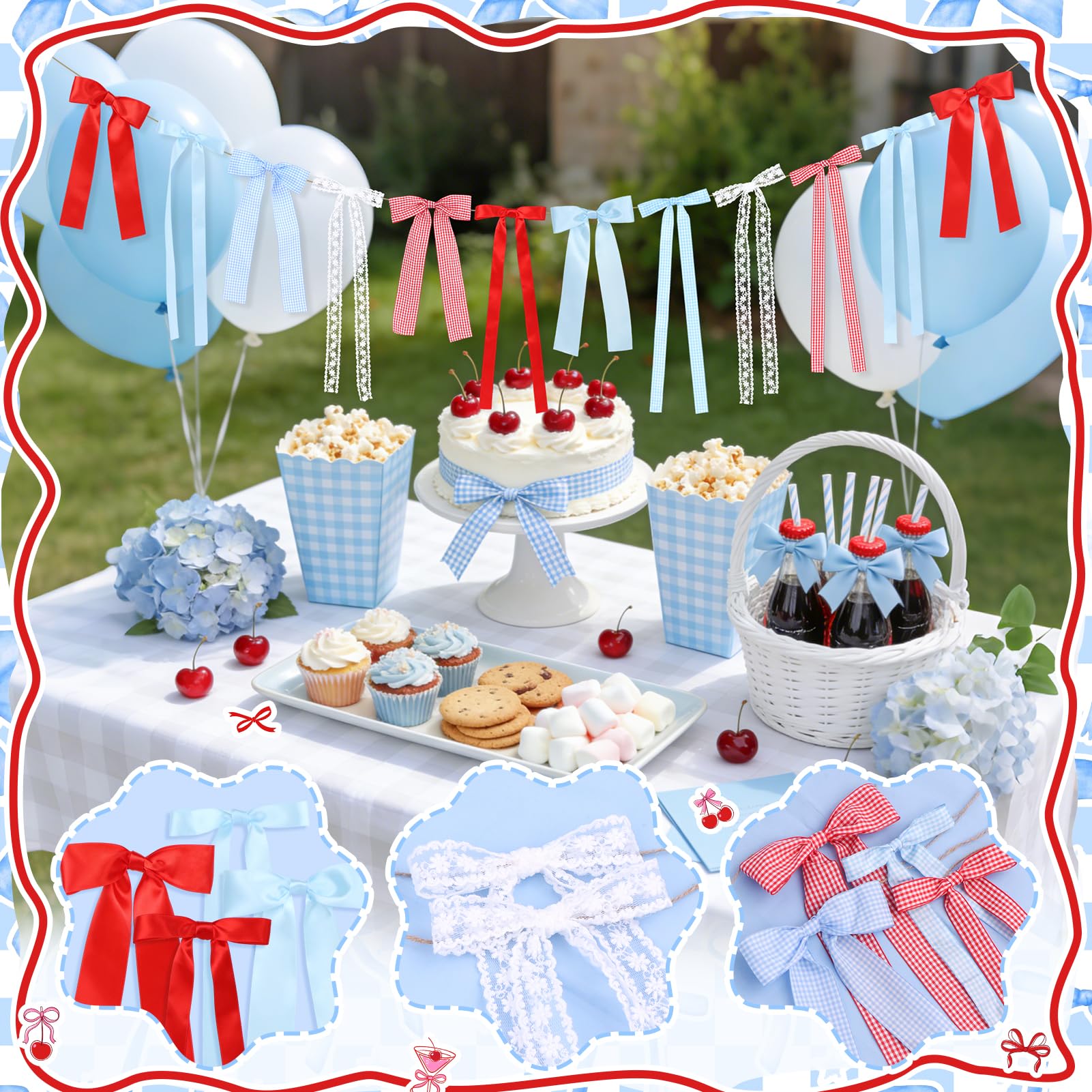 Backdrop decor for Cherry Birthday celebrations