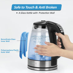 Plaman kettle with 6 temp presets control panel