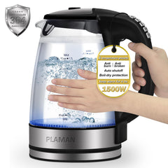 Plaman Cool Touch Electric Kettle product front view