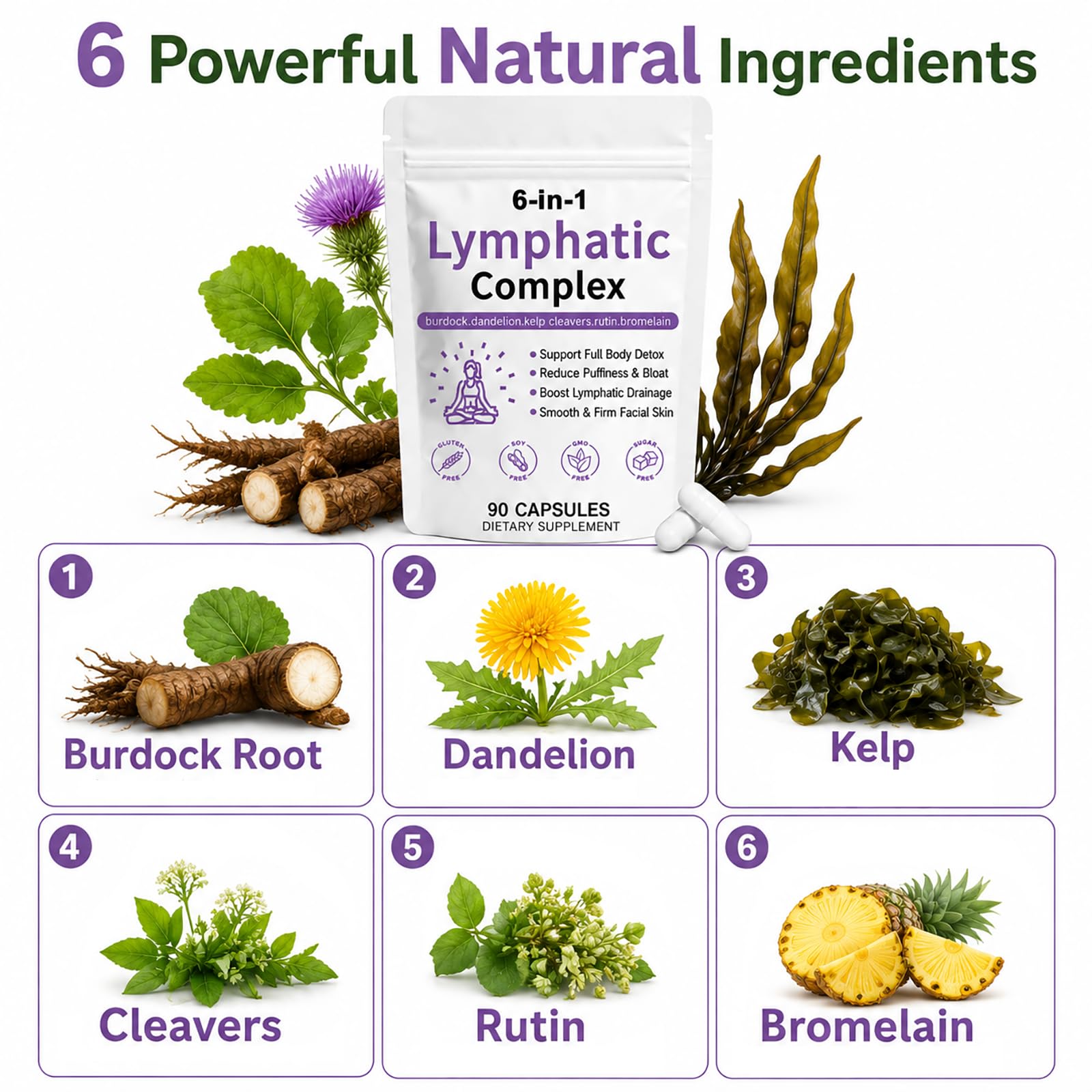 Plant-based formula packaging indicating natural ingredients