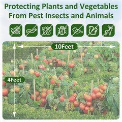 Plant netting pest barrier for raised beds and greenhouse
