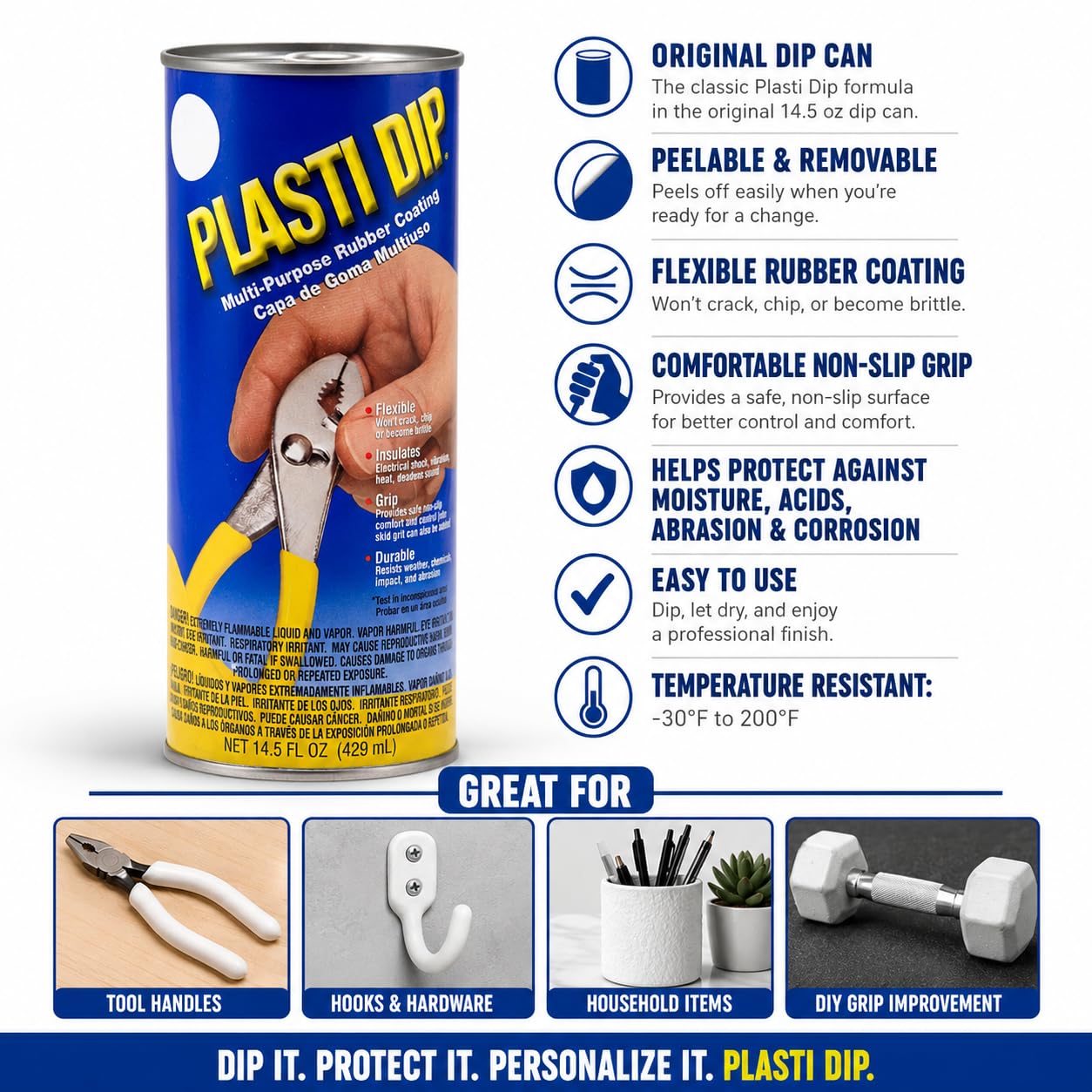 Peelable rubber coating for DIY projects