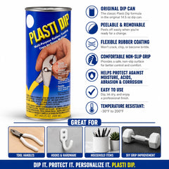 Peelable rubber coating for DIY projects