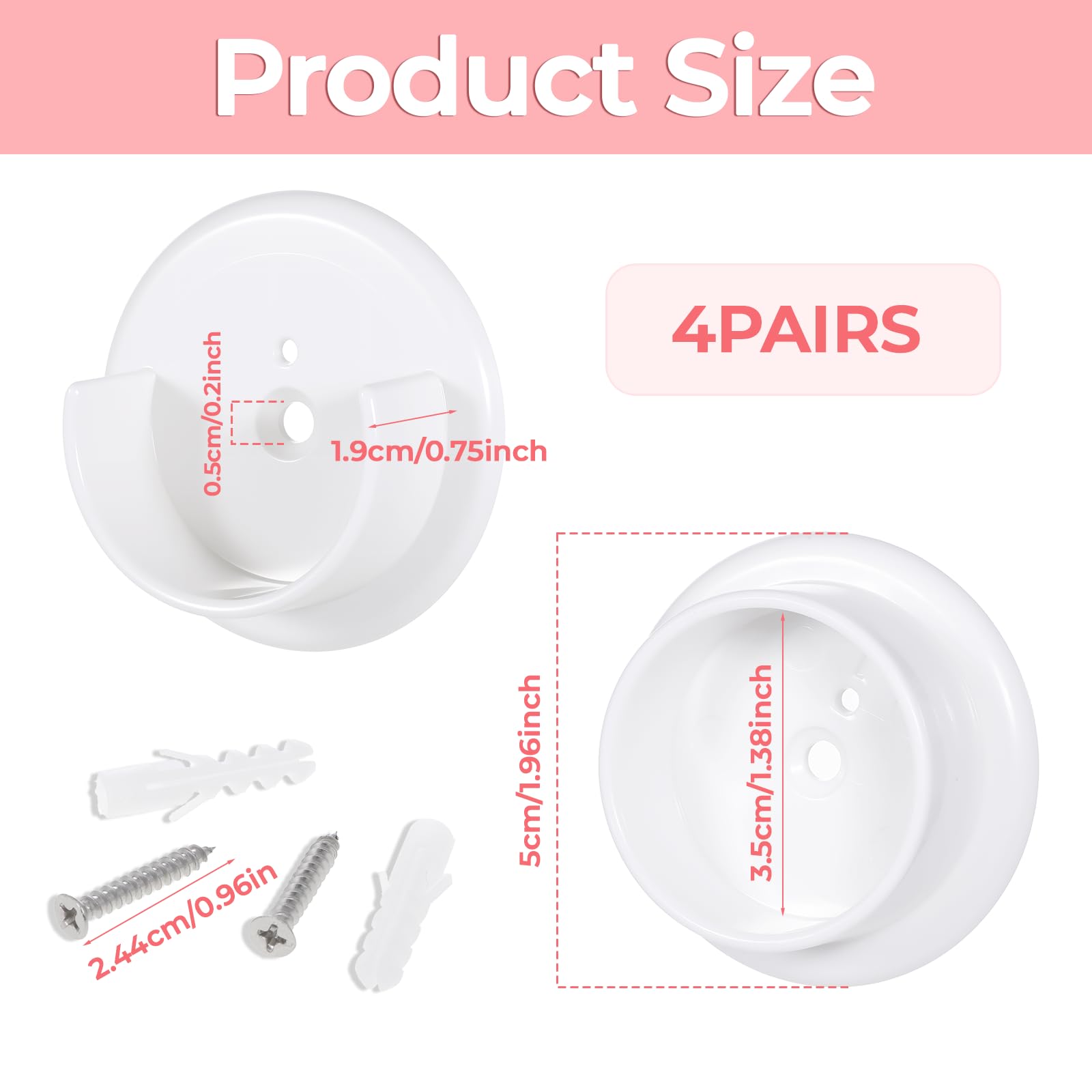 plastic closet end supports for wardrobe