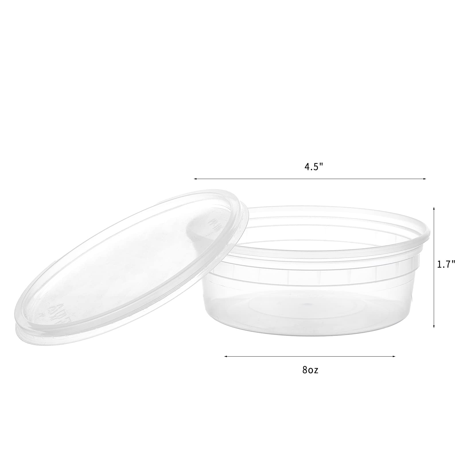 stackable BPA-free 8oz plastic storage container with lid