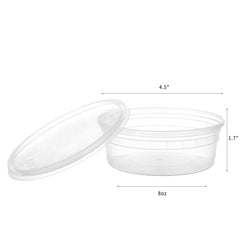 stackable BPA-free 8oz plastic storage container with lid