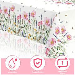 Plastic disposable rectangle tablecloth for events