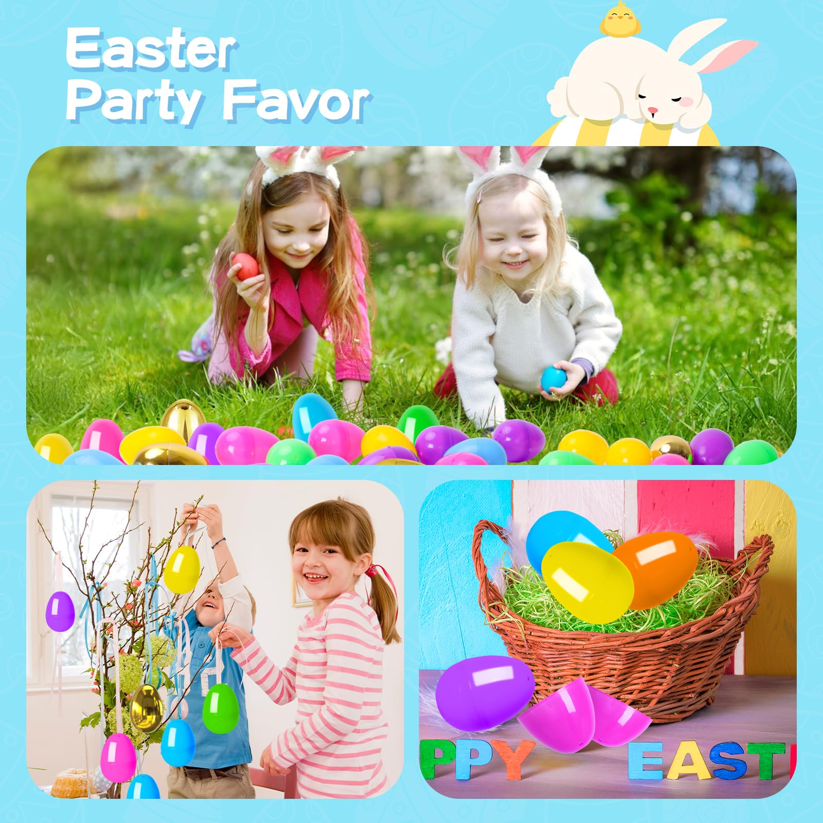 Durable reusable plastic Easter eggs for classrooms and events