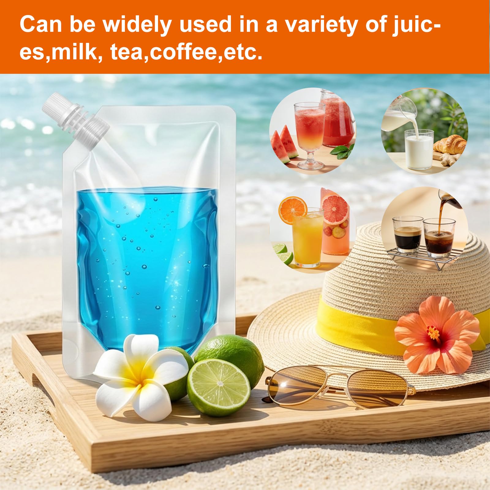 BPA-free food-grade plastic flasks for beverages
