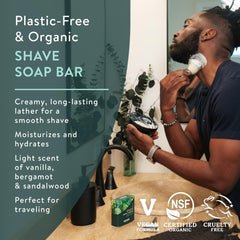 Plastic-free packaging for Badger shaving soap puck