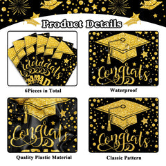 Plastic graduation table runner 14x108 inches