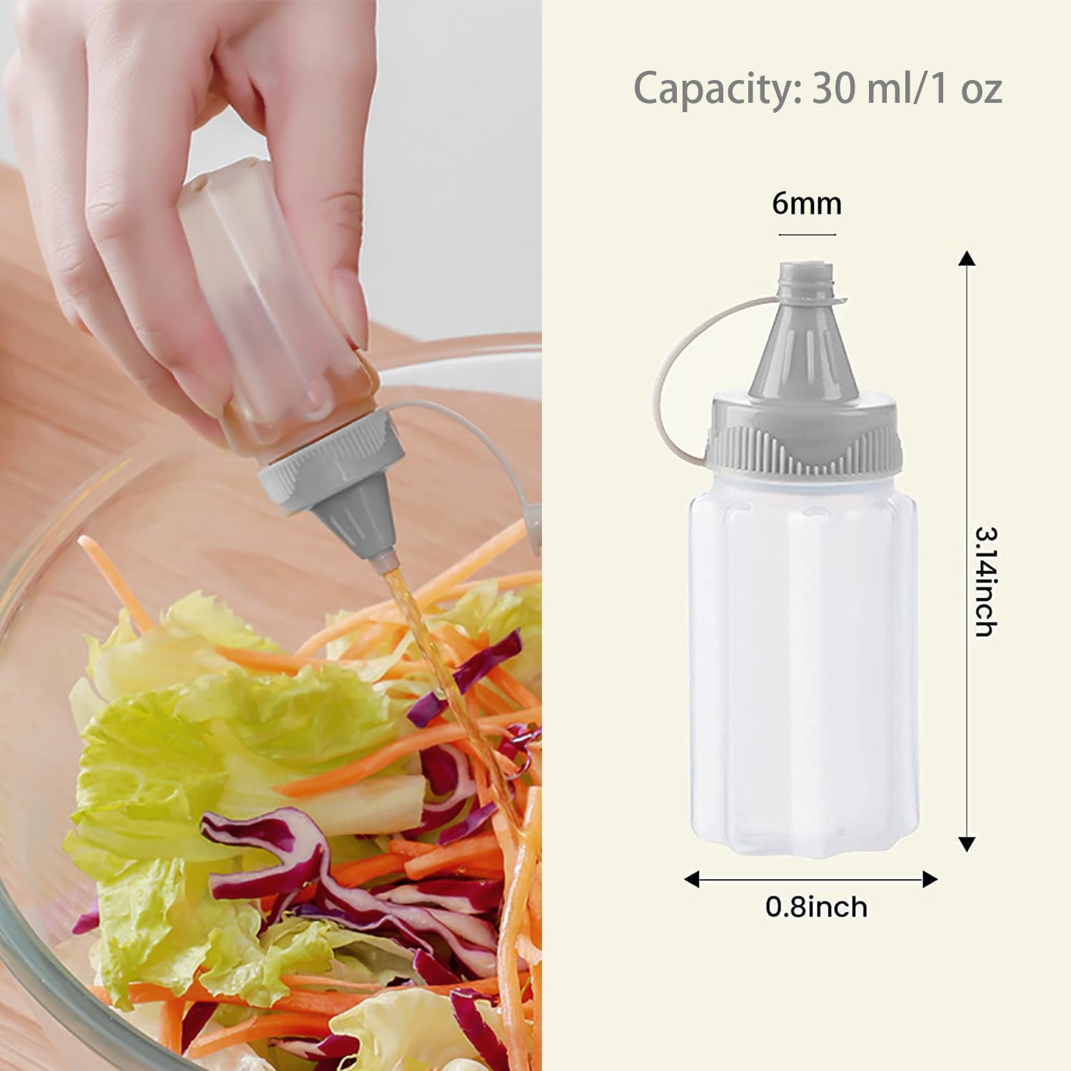 Travel size 1 oz condiment bottles suitable for bento box