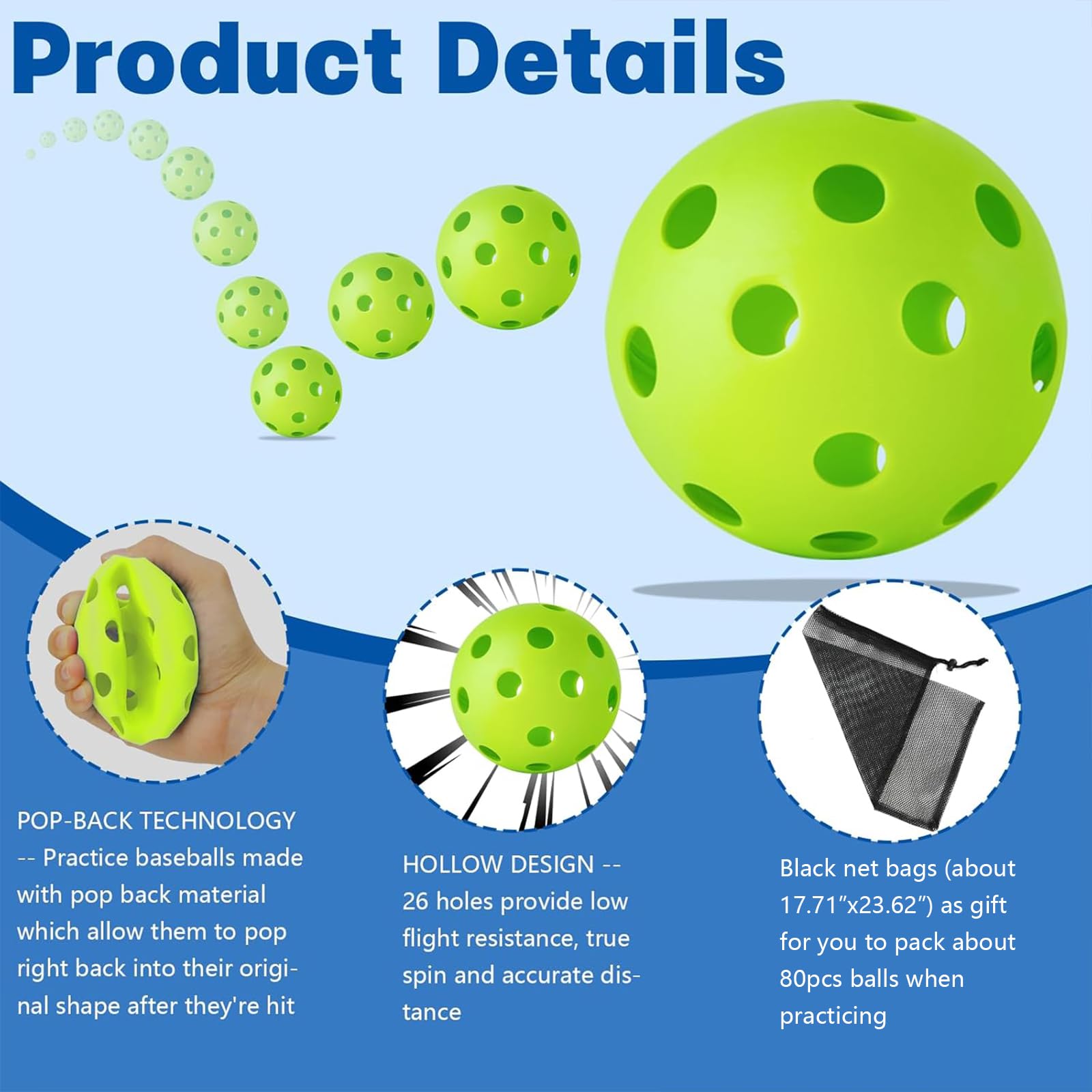 Hollow lightweight plastic baseballs safe for all ages
