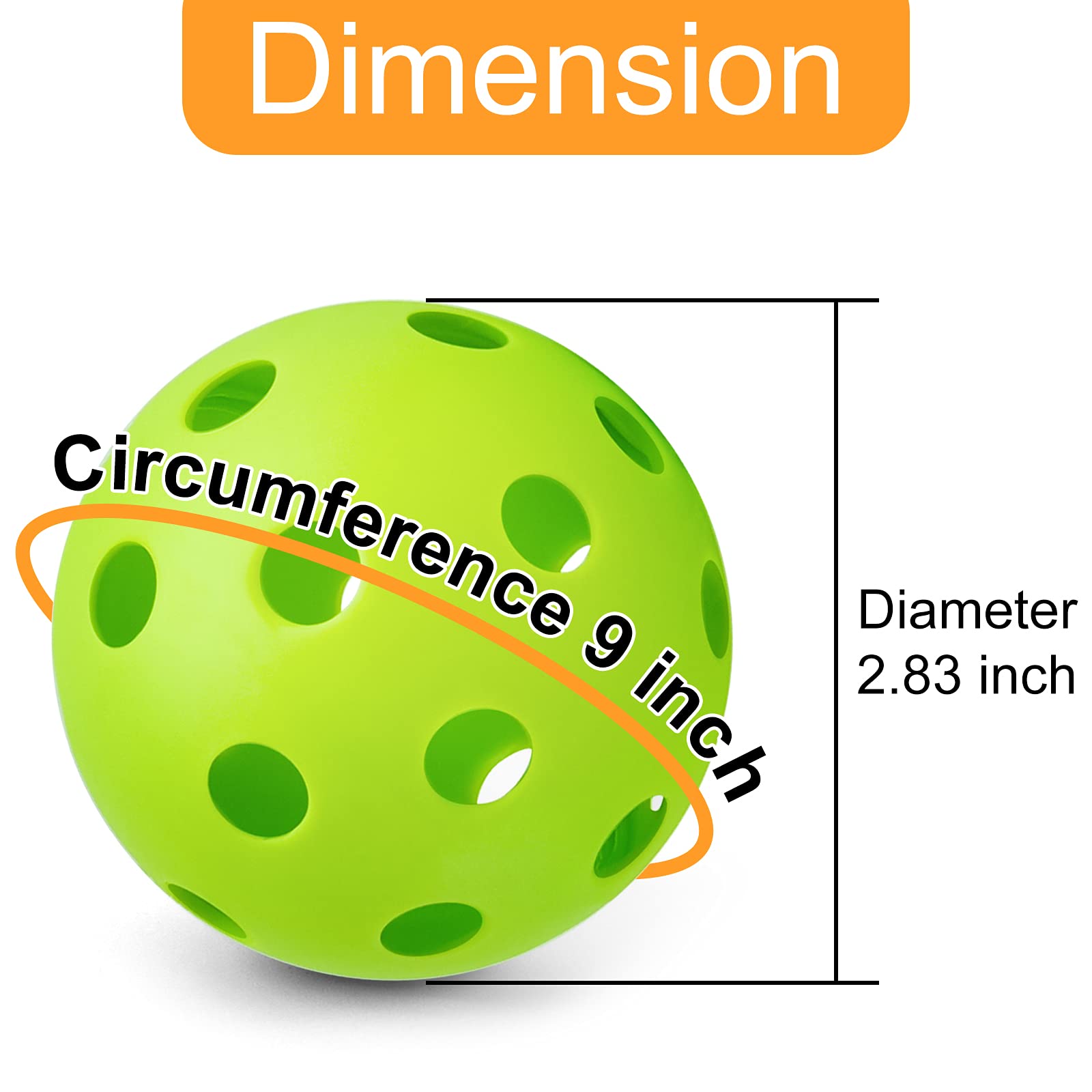 Baseball balls with 26 holes design for low flight